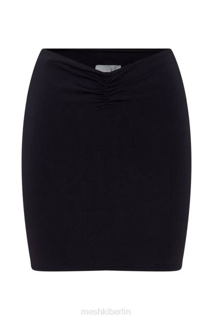 Kleidung Meshki Kara Minirock mit geraffter Vorderseite Schwarz 2F8B1560