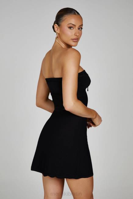 Kleidung Meshki Kyra Waffel-Minirock Schwarz 2F8B1285