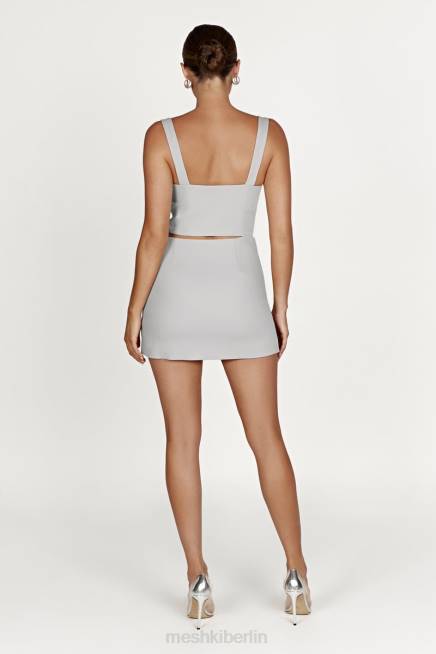 Kleidung Meshki Lainey Minirock mit Haken und Ösen grau 2F8B1346