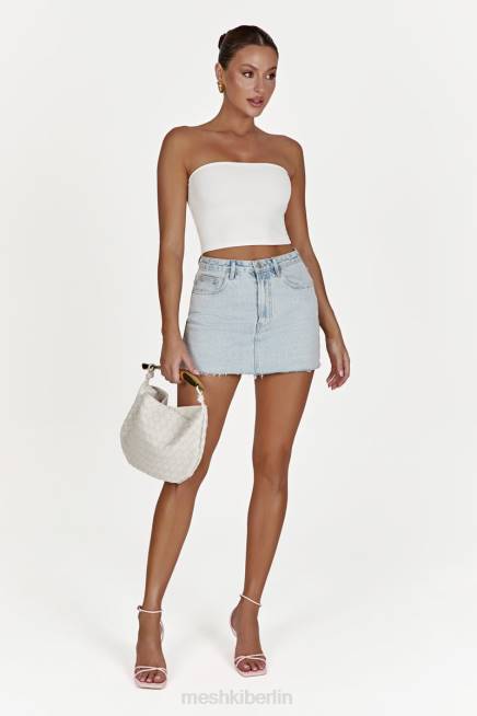 Kleidung Meshki Lennon Jeans-Minirock mit mittlerer Leibhöhe hellblau 2F8B1271