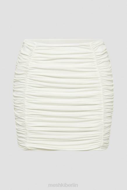 Kleidung Meshki Lillian Jersey-Minirock mit Raffungen Weiß 2F8B1332