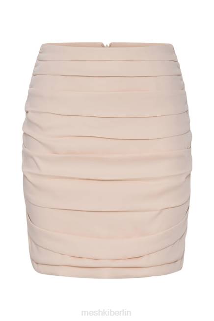 Kleidung Meshki Lola geraffter Minirock Creme 2F8B1565