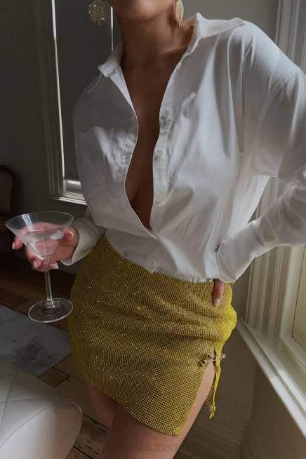 Kleidung Meshki Marlena Glomesh Minirock Chartreuse 2F8B1521