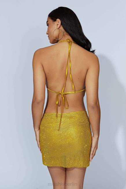 Kleidung Meshki Marlena Glomesh Minirock Chartreuse 2F8B1521
