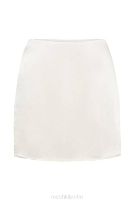 Kleidung Meshki Minirock „Amia“ aus Satin Elfenbein 2F8B1345