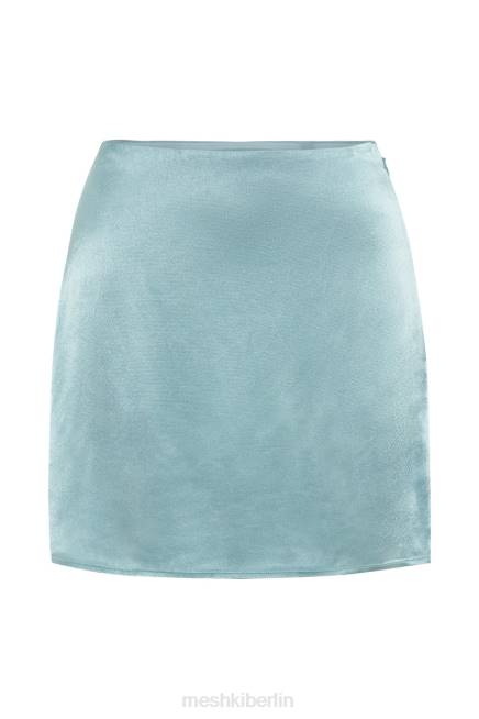 Kleidung Meshki Minirock „Amia“ aus Satin puderblau 2F8B1524