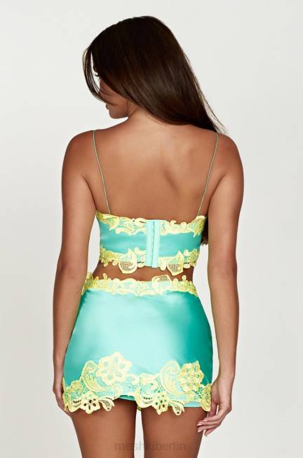 Kleidung Meshki Niamh Micro-Minirock mit Spitze Minze 2F8B1506