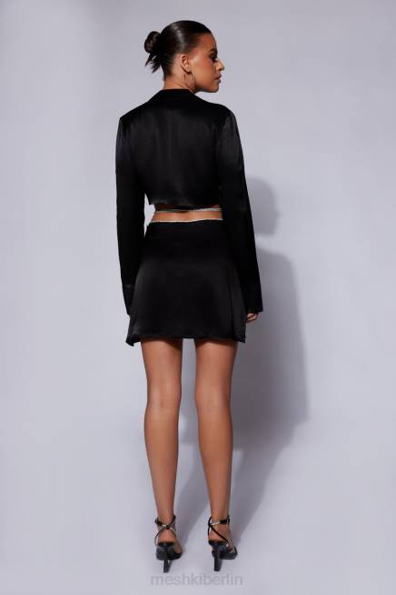 Kleidung Meshki Talulah Mini-Flötenrock mit Diamantbesatz Schwarz 2F8B1544