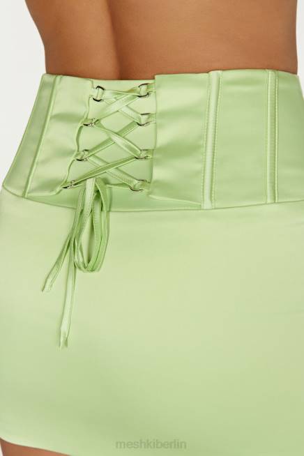 Kleidung Meshki scharlachroter Korsett-Minirock Pistaziengrün 2F8B1432