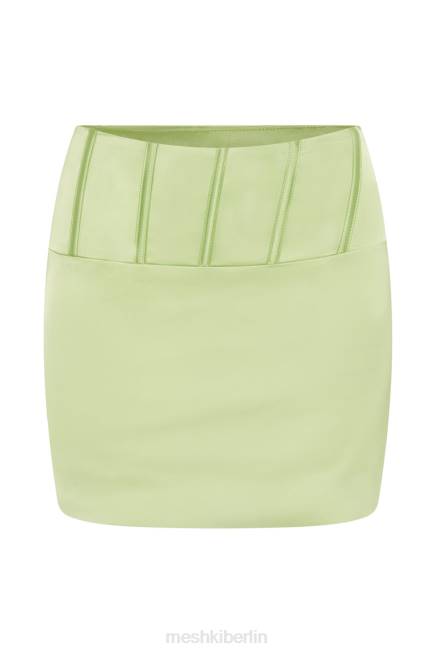 Kleidung Meshki scharlachroter Korsett-Minirock Pistaziengrün 2F8B1432