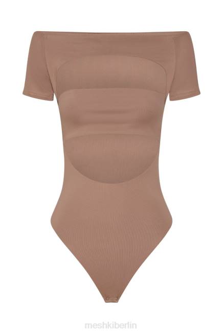 Kleidung Meshki Body mit Breanna-Ausschnitt Hellbraun 2F8B1220