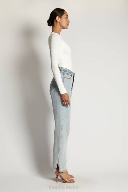 Kleidung Meshki Delilah Langarm-Body mit Rundhalsausschnitt Weiß 2F8B968