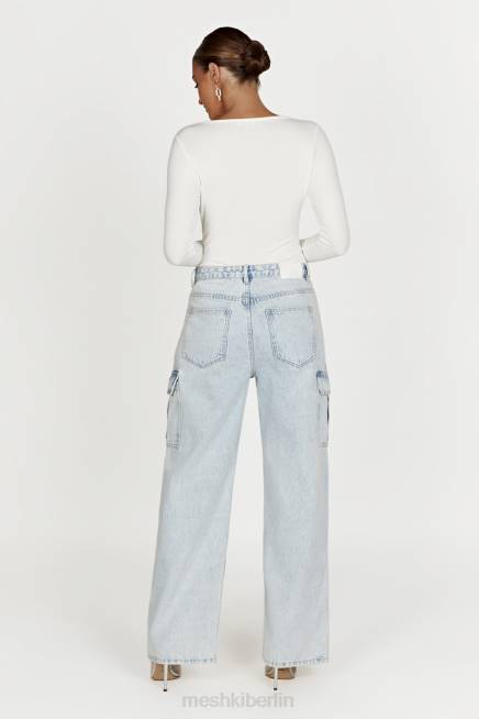 Kleidung Meshki Naomi Langarm-Body Weiß 2F8B925