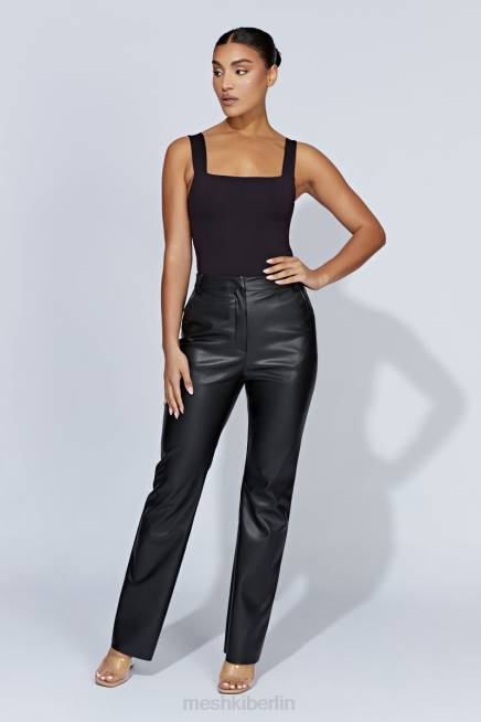 Kleidung Meshki Tragen Sie einen Body mit dicken Trägern Schwarz 2F8B882