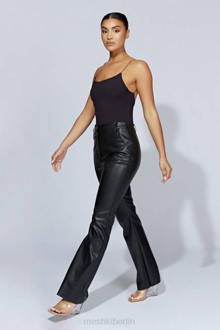 Kleidung Meshki Valeria Body mit tiefem Rücken und dünnen Trägern Schwarz 2F8B887