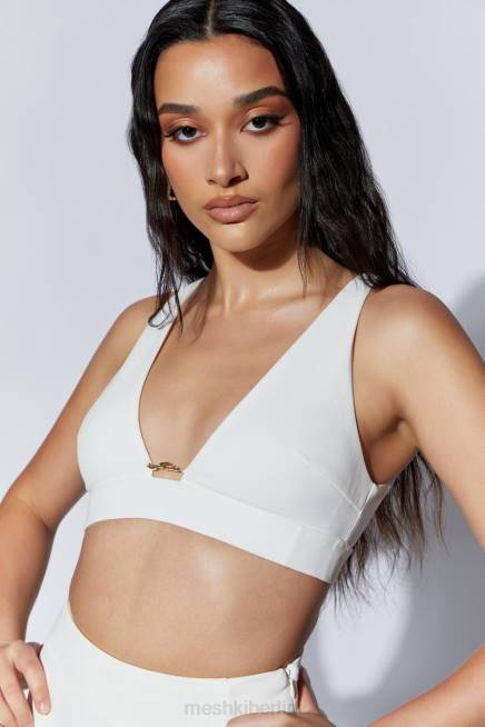 Kleidung Meshki Arla Hardware-Bralette Weiß 2F8B1080