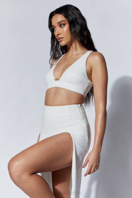 Kleidung Meshki Arla Hardware-Bralette Weiß 2F8B1080