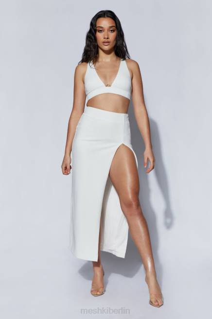 Kleidung Meshki Arla Hardware-Bralette Weiß 2F8B1080