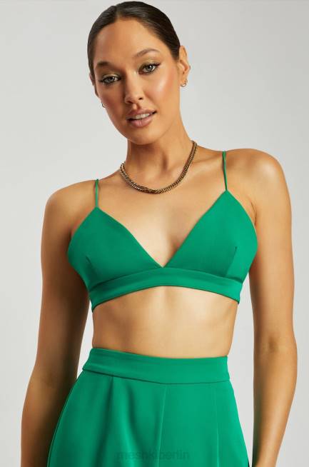 Kleidung Meshki Cynthia Triangel-Bralette Flaschengrün 2F8B999