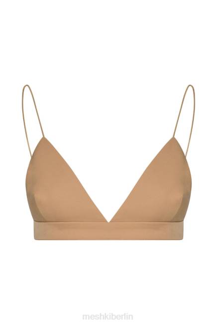 Kleidung Meshki Cynthia Triangel-Bralette Kamel 2F8B1139