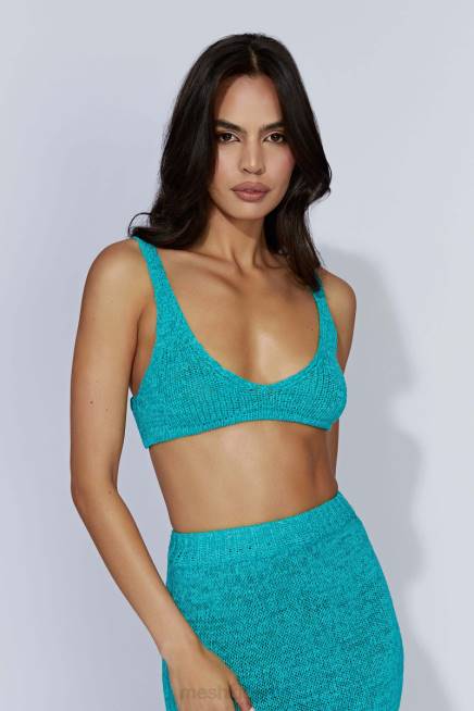 Kleidung Meshki Mary Strick-Bralette Aquamarin 2F8B1140