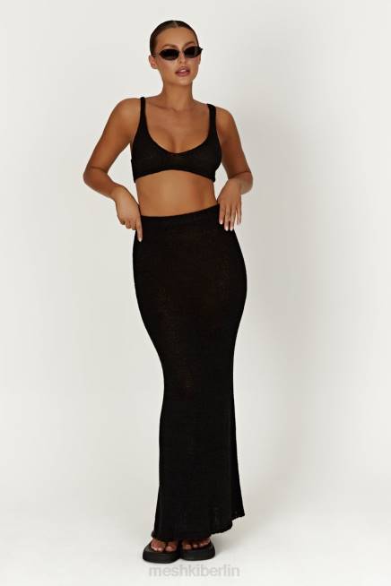 Kleidung Meshki Mary Strick-Bralette Schwarz 2F8B891