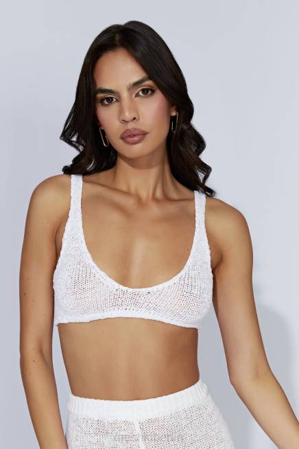 Kleidung Meshki Mary Strick-Bralette Weiß 2F8B890