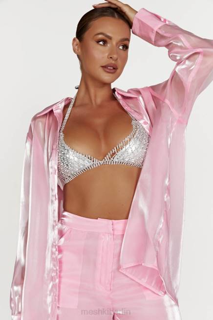 Kleidung Meshki Neva Diamant-Bralette Silber 2F8B884