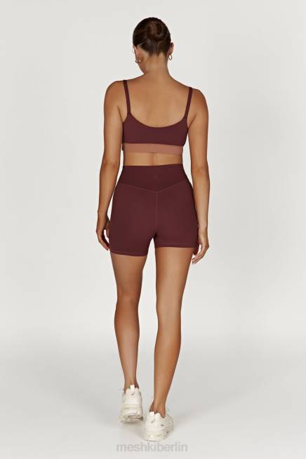 Kleidung Meshki Nickie zweifarbiges Sport-Bralette Mahagoni/Tan 2F8B1064