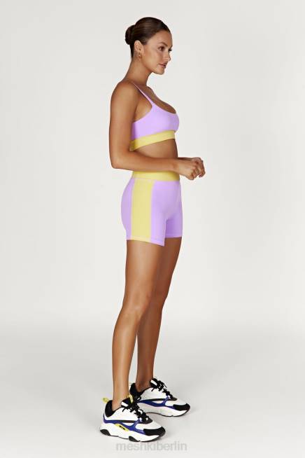 Kleidung Meshki Nickie zweifarbiges Sport-Bralette lila/gelb 2F8B1059
