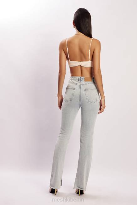 Kleidung Meshki Tessa Mesh-Bralette mit gerafften Körbchen Creme 2F8B1207