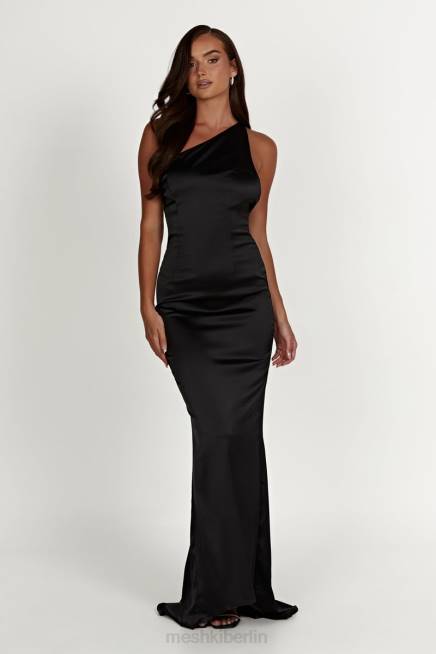 Kleidung Meshki Harper One-Shoulder-Kleid Schwarz 2F8B232