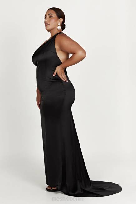 Kleidung Meshki Harper One-Shoulder-Kleid Schwarz 2F8B232