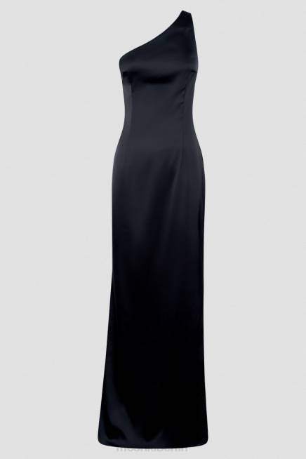Kleidung Meshki Harper One-Shoulder-Kleid Schwarz 2F8B232