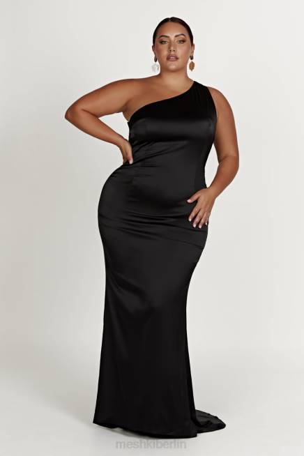 Kleidung Meshki Harper One-Shoulder-Kleid Schwarz 2F8B232