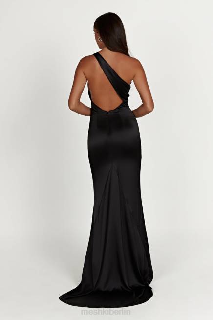 Kleidung Meshki Harper One-Shoulder-Kleid Schwarz 2F8B232