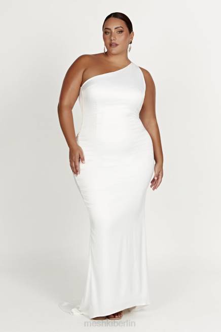 Kleidung Meshki Harper One-Shoulder-Kleid Weiß 2F8B461
