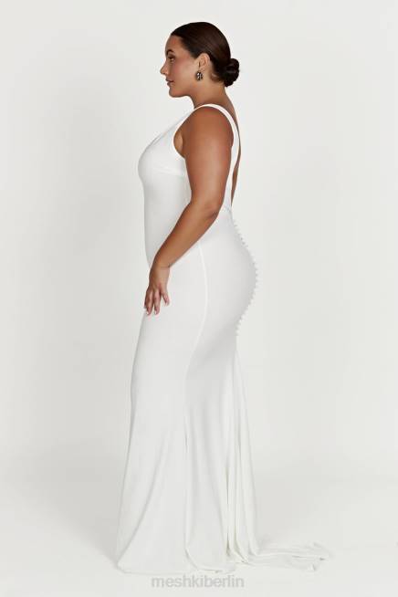 Kleidung Meshki Kyla Kleid mit tiefem Rückenausschnitt Weiß 2F8B433