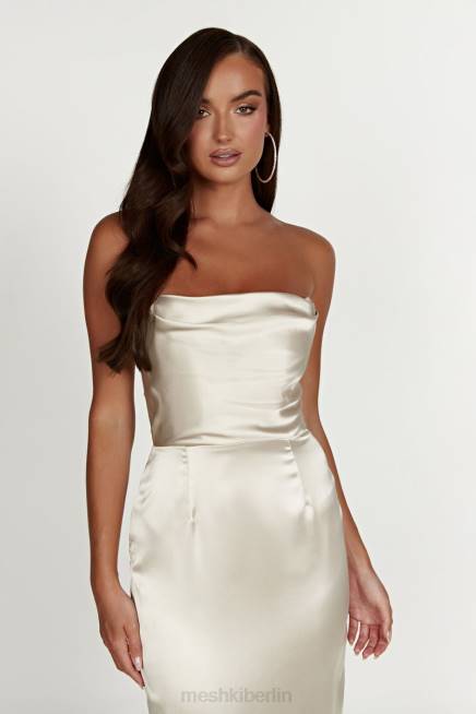 Kleidung Meshki Alanis trägerloses Maxikleid Sekt 2F8B336