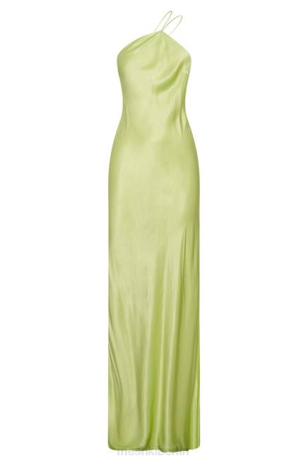 Kleidung Meshki Alena One-Shoulder-Maxikleid Pistaziengrün 2F8B653