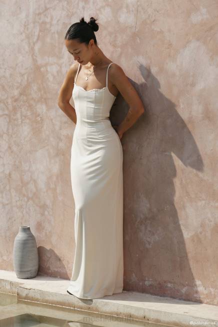 Kleidung Meshki Amorette-Maxikleid mit Spitzenbesatz Knochen 2F8B279