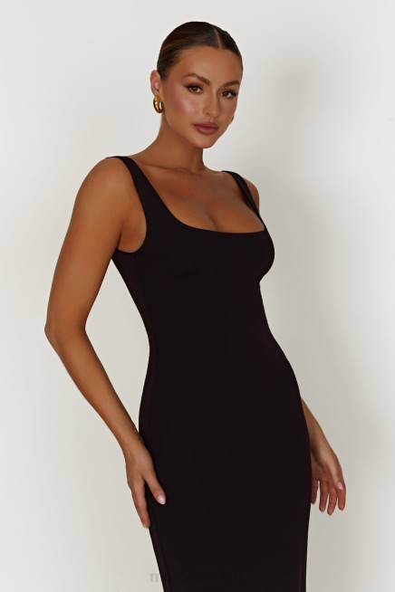 Kleidung Meshki Aubree Fischschwanz-Maxikleid Schwarz 2F8B453