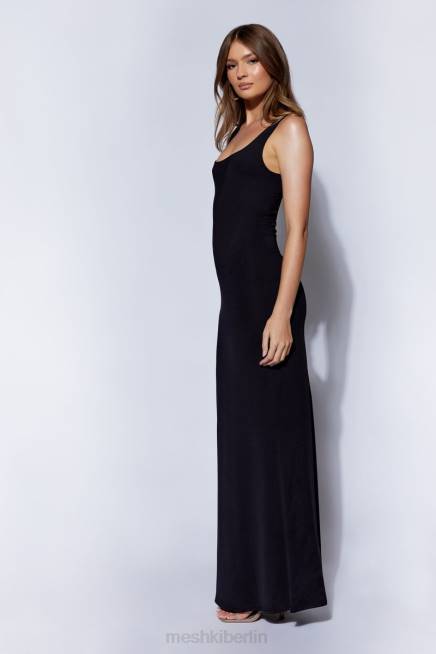 Kleidung Meshki Aubree Fischschwanz-Maxikleid Schwarz 2F8B453