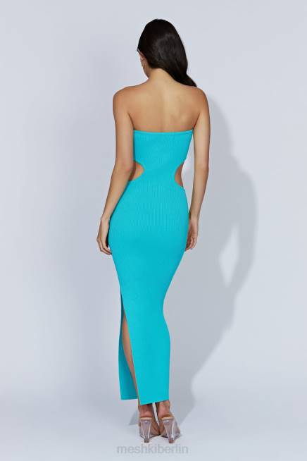 Kleidung Meshki Bandeau-Maxikleid aus Kori-Strick Aquamarin 2F8B675