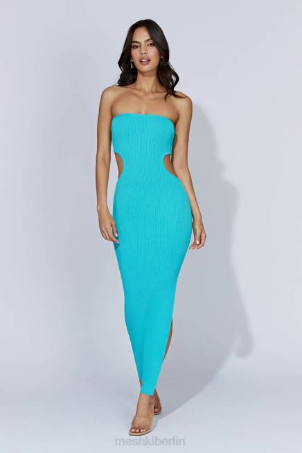 Kleidung Meshki Bandeau-Maxikleid aus Kori-Strick Aquamarin 2F8B675