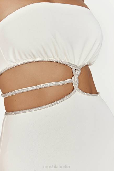 Kleidung Meshki Billie trägerloses Maxikleid Knochen 2F8B640