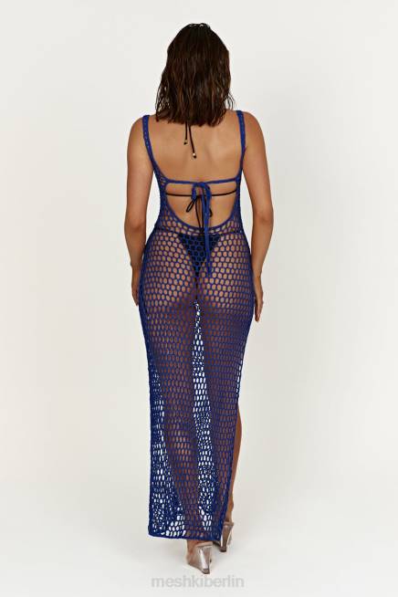 Kleidung Meshki Bodhi Häkel-Maxikleid Kobaltblau 2F8B729