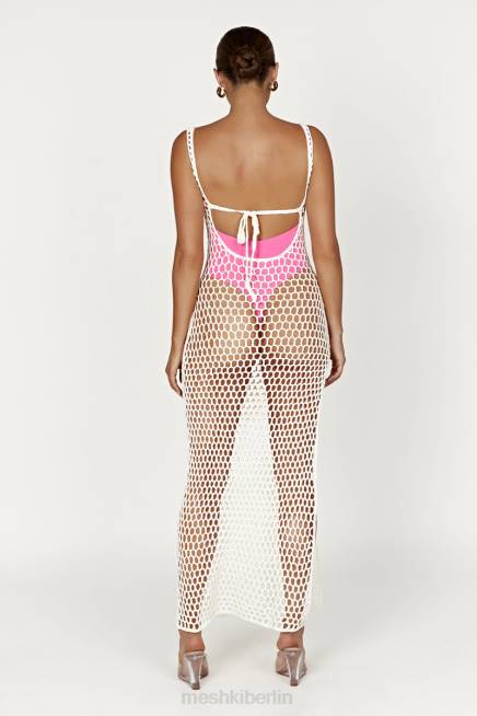 Kleidung Meshki Bodhi Häkel-Maxikleid Weiß 2F8B735
