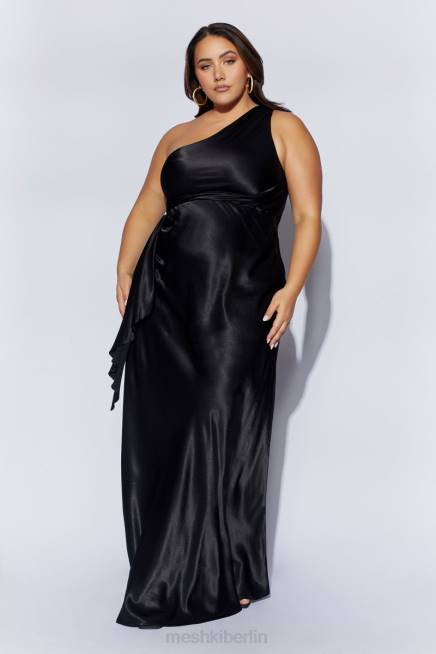 Kleidung Meshki Calliope One-Shoulder-Maxikleid Schwarz 2F8B353