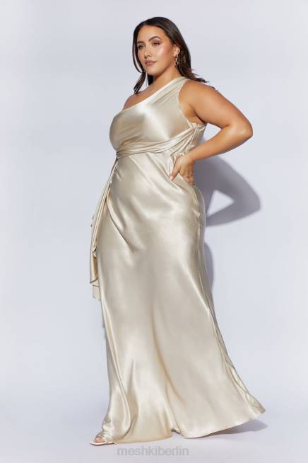 Kleidung Meshki Calliope One-Shoulder-Maxikleid Sekt 2F8B206